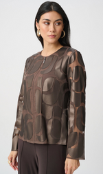 Cargar imagen en el visor de la galería, CHAQUETA ELEGANTE DE CORTE RECTO EN COLOR CHOCOLATE
