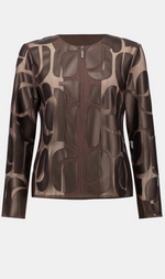 Cargar imagen en el visor de la galería, CHAQUETA ELEGANTE DE CORTE RECTO EN COLOR CHOCOLATE
