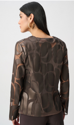 Cargar imagen en el visor de la galería, CHAQUETA ELEGANTE DE CORTE RECTO EN COLOR CHOCOLATE
