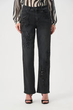 Cargar imagen en el visor de la galería, PANTALON CON BORDADOS, COLOR GRIS MARENGO
