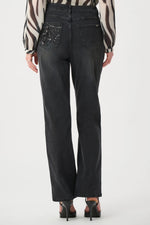 Cargar imagen en el visor de la galería, PANTALON CON BORDADOS, COLOR GRIS MARENGO
