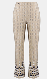 Cargar imagen en el visor de la galería, PANTALON RECTO CON ESTAMPADO GEOMETRICO
