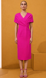Cargar imagen en el visor de la galería, VESTIDO MIDI CREPE CAPITA
