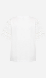 Cargar imagen en el visor de la galería, BLUSA BLANCA CON MANGAS CALADAS
