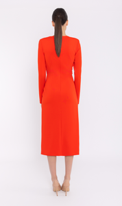 VESTIDO MIDI ROJO