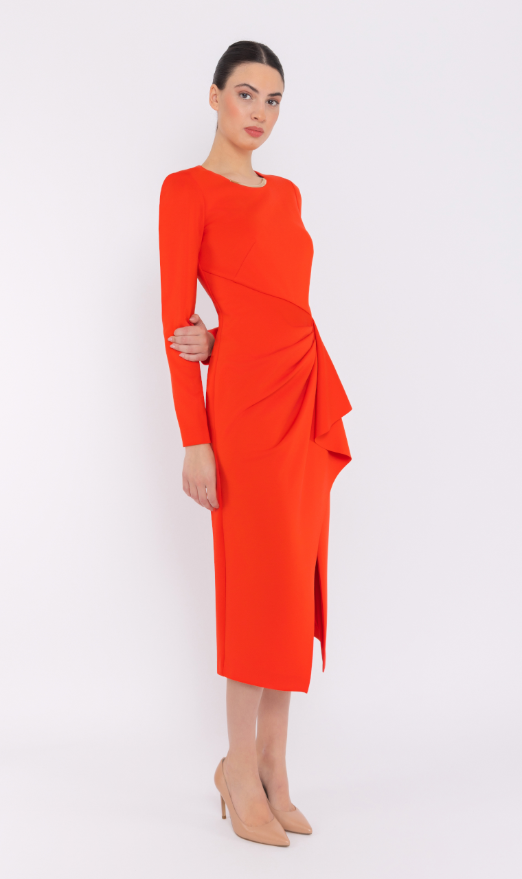 VESTIDO MIDI ROJO