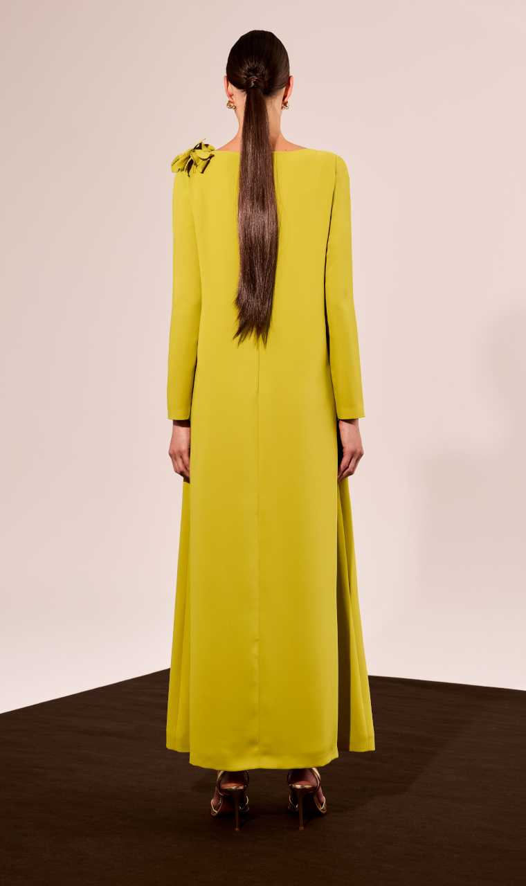 VESTIDO LARGO VERDE LIMA