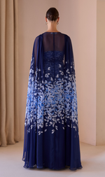 Cargar imagen en el visor de la galería, VESTIDO LARGO GASA CON CAPA
