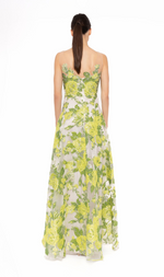 Cargar imagen en el visor de la galería, VESTIDO LARGO FLORES AMARILLAS
