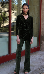 Cargar imagen en el visor de la galería, PANTALÓN TERCIOPELO VERDE
