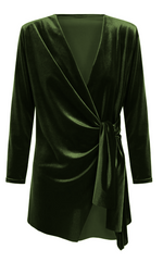 Cargar imagen en el visor de la galería, TOP CHAQUETA EN TERCIOPELO VERDE
