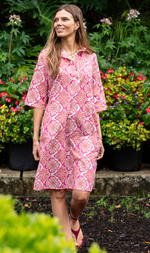 Cargar imagen en el visor de la galería, VESTIDO CAMISERO RECTO CON ESTAMPADO FLORAL
