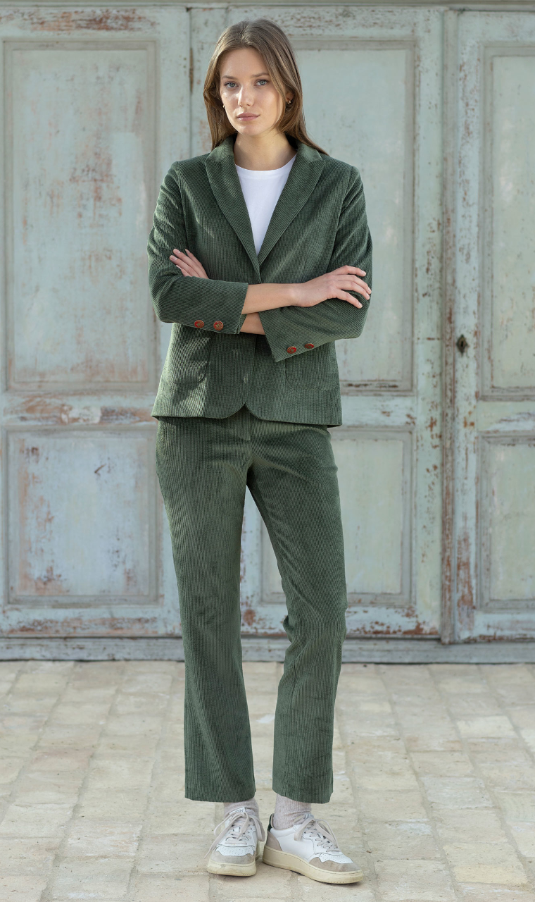 PANTALÓN DE PANA VERDE BOTELLA