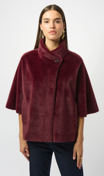 Cargar imagen en el visor de la galería, CHAQUETA ECO-PELO GRANATE

