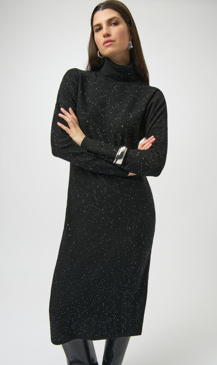 VESTIDO DE PUNTO CON MICROLENTEJUELAS