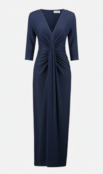 Cargar imagen en el visor de la galería, VESTIDO LARGO LÚREX AZUL NOCHE
