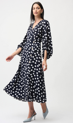 Cargar imagen en el visor de la galería, VESTIDO MIDI  LUNARES GASA CRUZADA TOP

