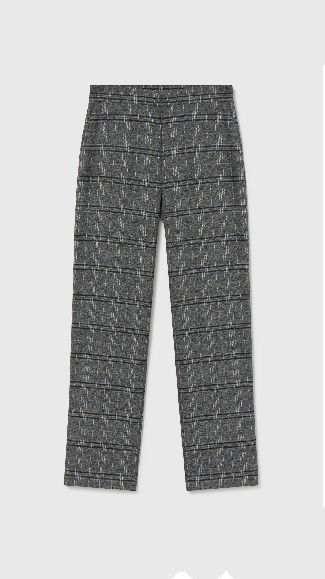 PANTALÓN GRIS CUADRO NEGRO