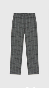 PANTALÓN GRIS CUADRO NEGRO