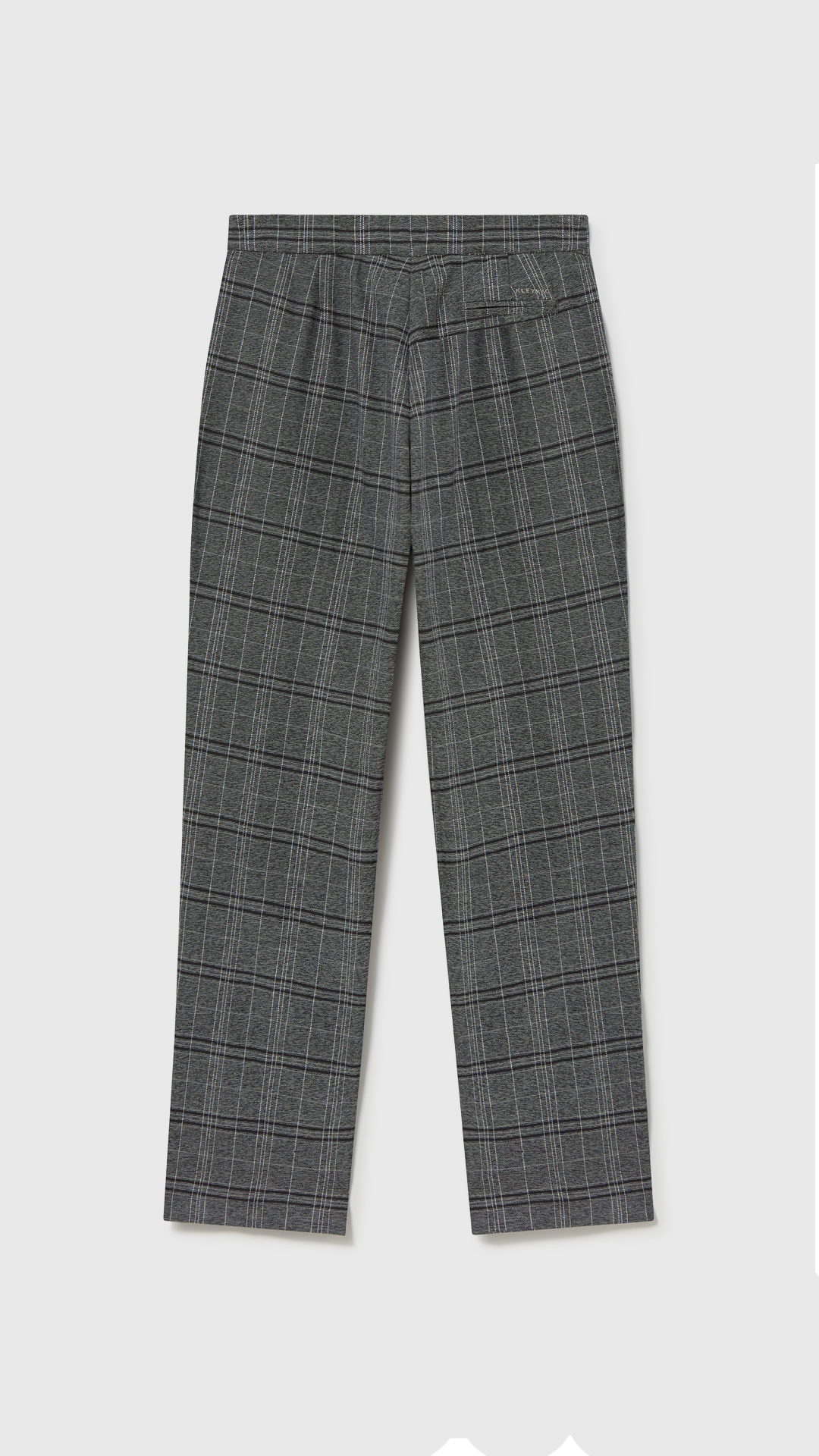 PANTALÓN GRIS CUADRO NEGRO