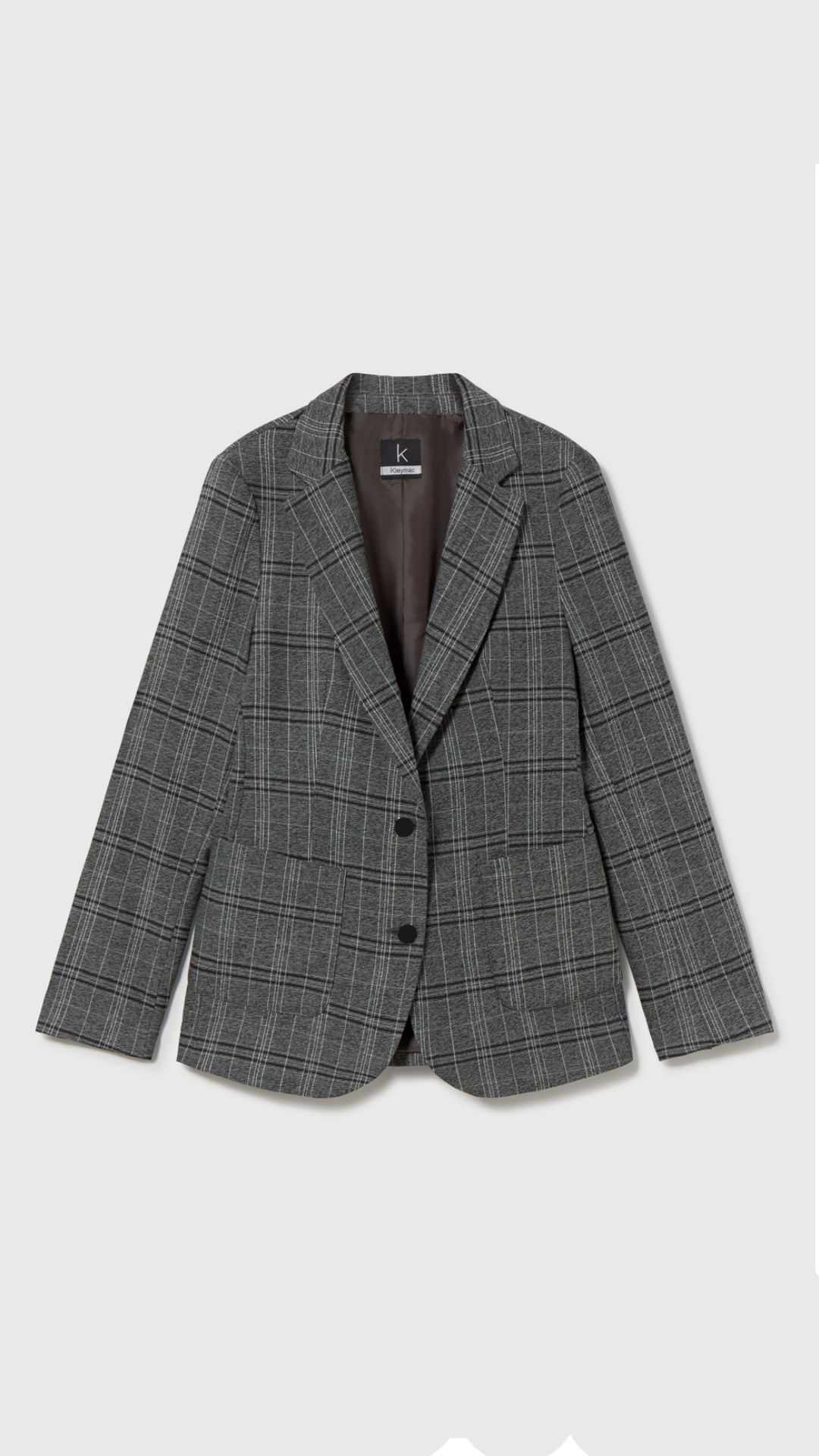 AMERICANA GRIS CUADRO NEGRO