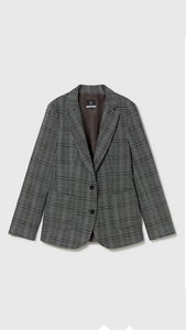 AMERICANA GRIS CUADRO NEGRO