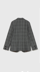 AMERICANA GRIS CUADRO NEGRO