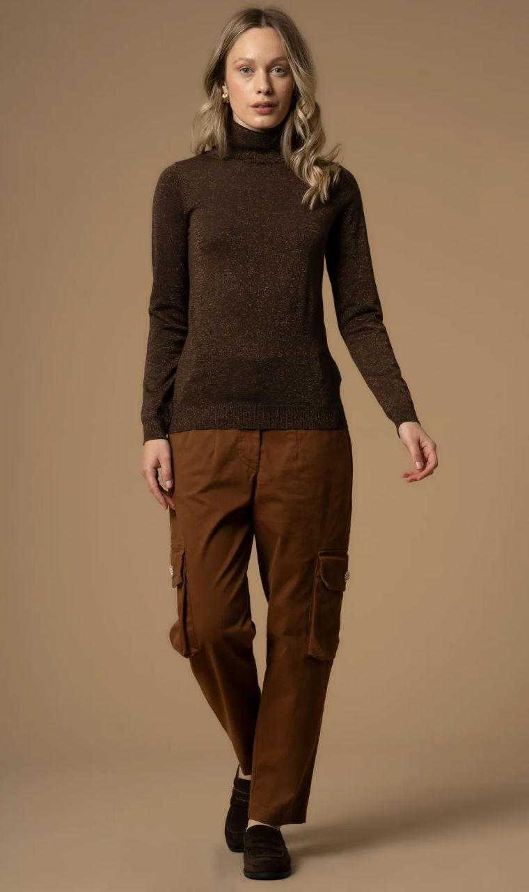 SUÉTER MARRÓN LUREX