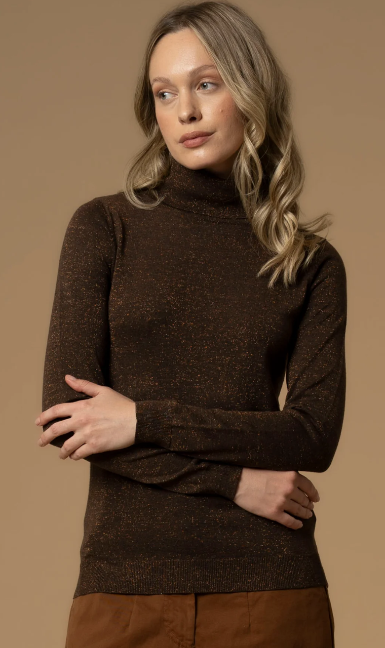 SUÉTER MARRÓN LUREX