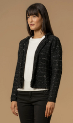 Cargar imagen en el visor de la galería, CÁRDIGAN NEGRO CON LÚREX
