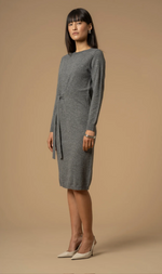 Cargar imagen en el visor de la galería, VESTIDO GRIS PUNTO
