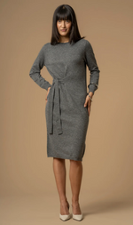 Cargar imagen en el visor de la galería, VESTIDO GRIS PUNTO
