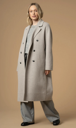 Cargar imagen en el visor de la galería, ABRIGO GRIS PERLA
