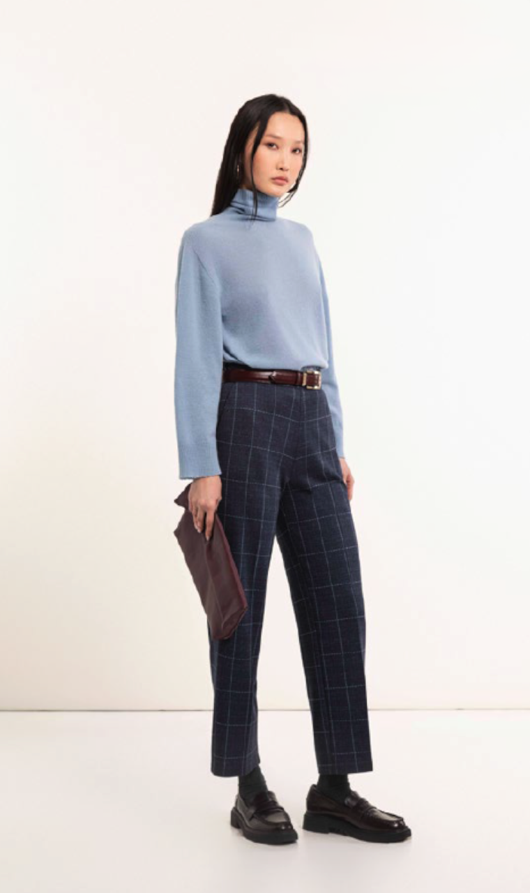 SUETER CUELLO VUELTO CELESTE