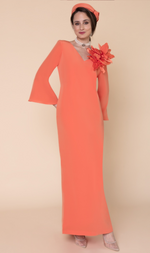 Cargar imagen en el visor de la galería, VESTIDO LARGO CORAL
