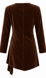 Cargar imagen en el visor de la galería, CHAQUETA TERCIOPELO SOLAPA CRUZADA COLOR CHOCOLATE

