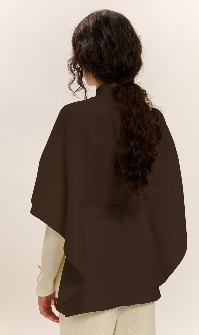 PONCHO PUNTO MARRÓN