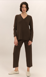 Cargar imagen en el visor de la galería, PANTALÓN PUNTO MARRÓN
