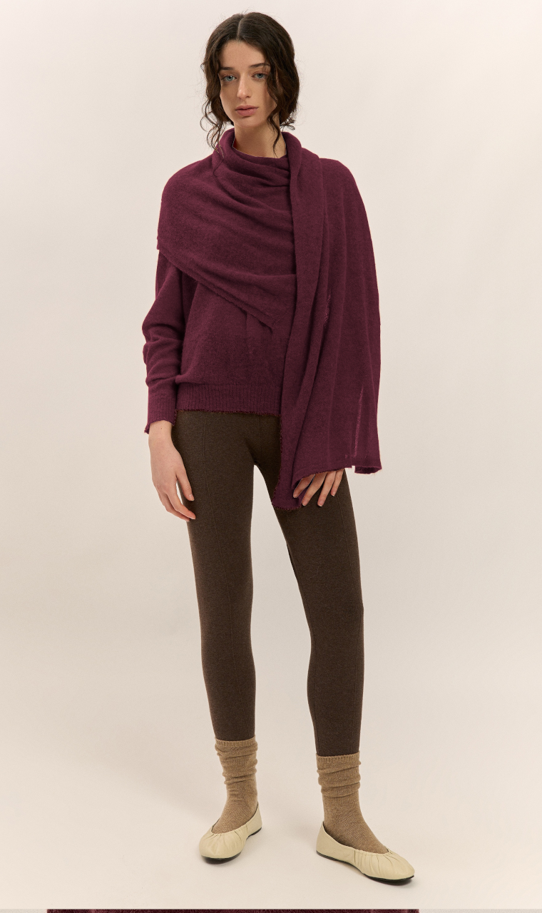 SUÉTER MOHAIR GRANATE