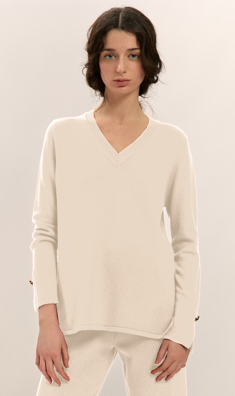 SUÉTER ESCOTE V CRUDO