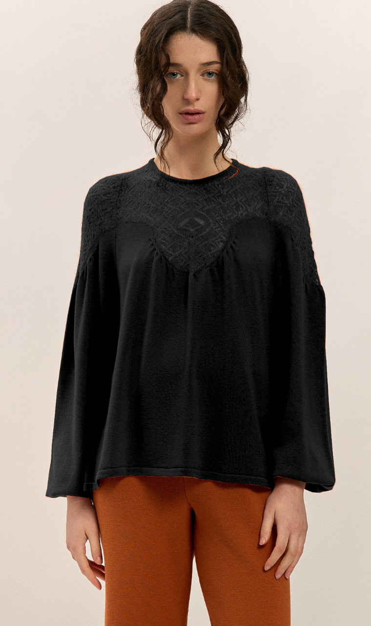 SUÉTER NEGRO CANESÚ CALADITOS