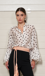 Cargar imagen en el visor de la galería, BLUSA ORGANZA LUNARES
