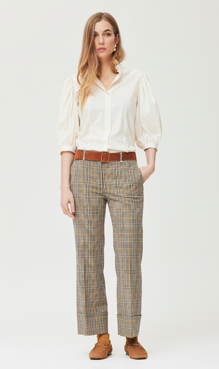 PANTALÓN ANCHO CUADROS