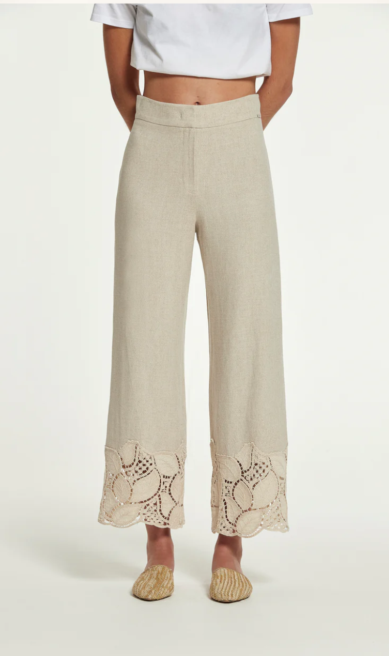 PANTALÓN BEIGE CROCHET