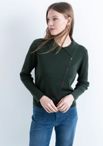 Cargar imagen en el visor de la galería, SUETER  POLO CON BOTONES, COLOR VERDE
