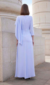 VESTIDO ESCOTE PICO CON CHAL