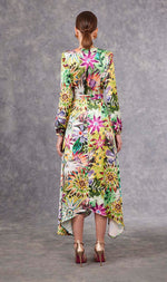 Cargar imagen en el visor de la galería, VESTIDO TROPICAL MIDI CRUZADO

